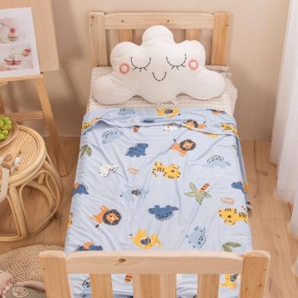 91家纺网 家纺一手货源 找家纺 潮邦2025新款A类多功能针织棉童毯 动物乐园