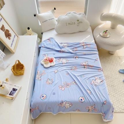 91家纺网 家纺一手货源 找家纺 潮邦2025新款A类多功能针织棉童毯 快乐星球