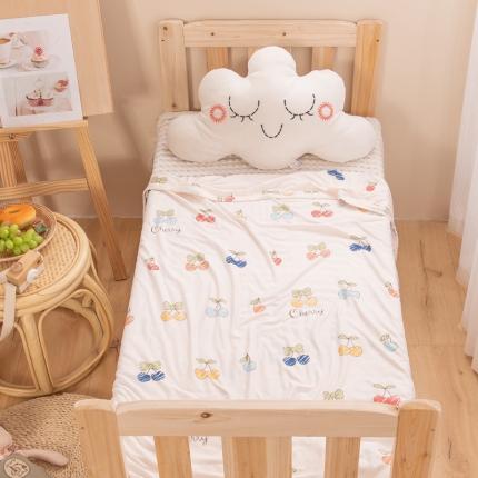 91家纺网 家纺一手货源 找家纺 潮邦2025新款A类多功能针织棉童毯 荔枝果园