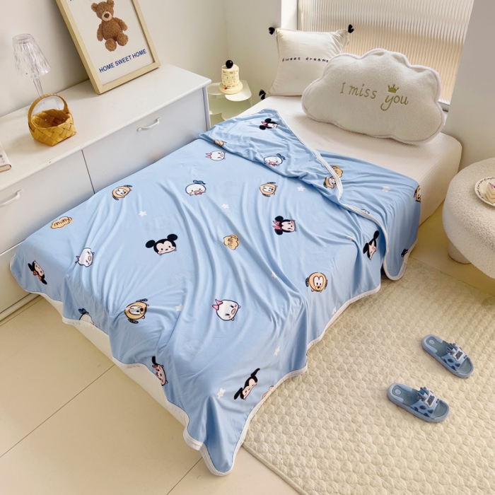 91家纺网 家纺一手货源 找家纺 潮邦2025新款A类多功能针织棉童毯 缤纷乐园-兰