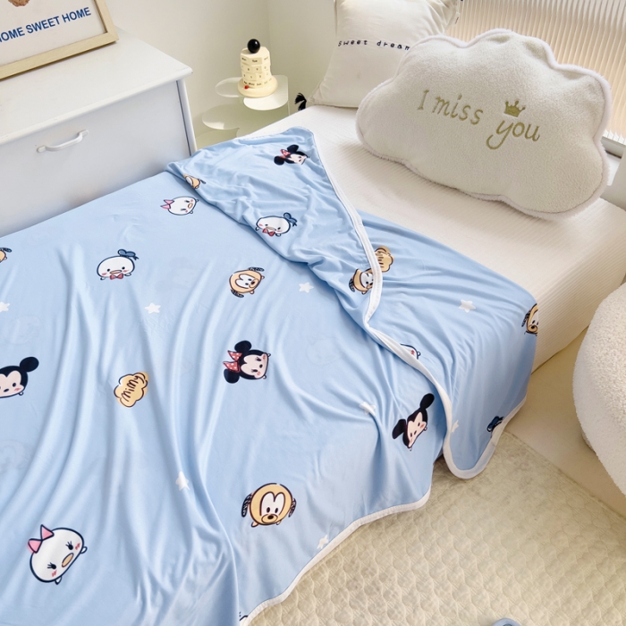 91家纺网 家纺一手货源 找家纺 潮邦2025新款A类多功能针织棉童毯 缤纷乐园-兰