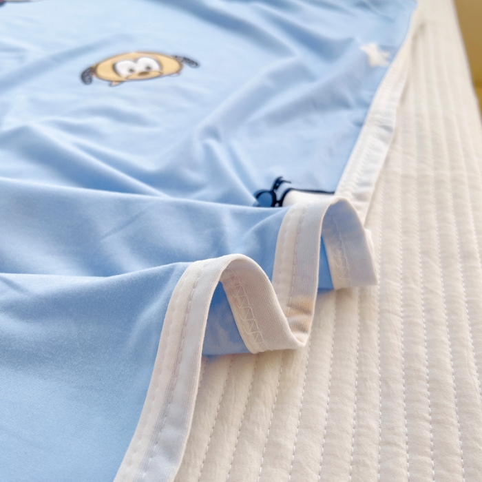 91家纺网 家纺一手货源 找家纺 潮邦2025新款A类多功能针织棉童毯 缤纷乐园-兰