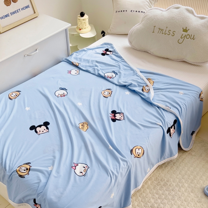 91家纺网 家纺一手货源 找家纺 潮邦2025新款A类多功能针织棉童毯 缤纷乐园-兰