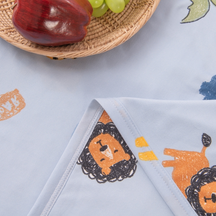 91家纺网 家纺一手货源 找家纺 潮邦2025新款A类多功能针织棉童毯 动物乐园