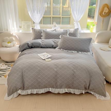 91家纺网 家纺一手货源 找家纺 沐慕 2023新款四件套芝芝系列 芝芝乌龙