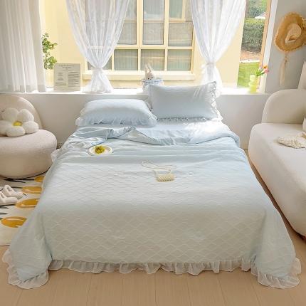 91家纺网 家纺一手货源 找家纺 （总）沐慕 2023新款立体双层纱提花夏被四件套