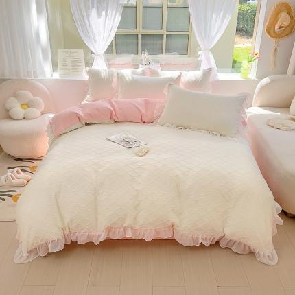 沐慕 2023新款四件套芝芝系列 芝芝白桃