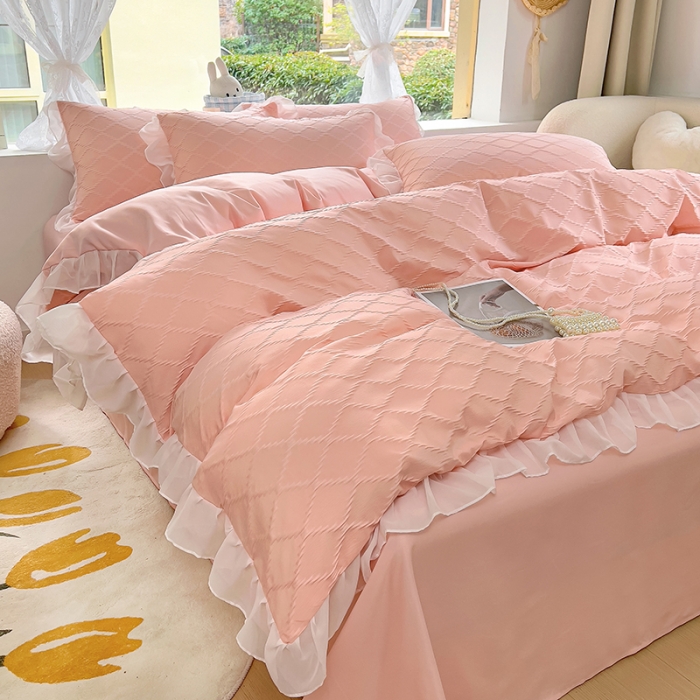 91家纺网 家纺一手货源 找家纺 沐慕 2023新款四件套芝芝系列 芝芝莓莓