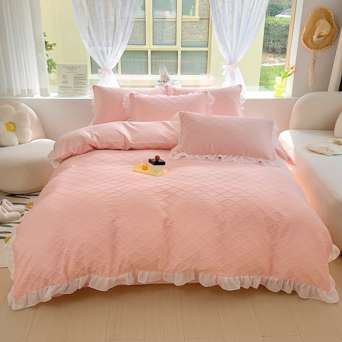 91家纺网 家纺一手货源 找家纺 沐慕 2023新款四件套芝芝系列 芝芝莓莓