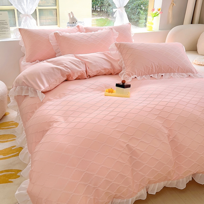 91家纺网 家纺一手货源 找家纺 沐慕 2023新款四件套芝芝系列 芝芝莓莓