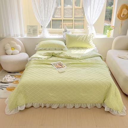 沐慕 2023新款立体双层纱提花夏被四件套 芝芝抹茶