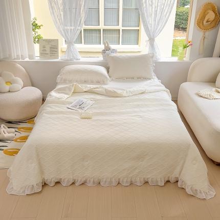 沐慕 2023新款立体双层纱提花夏被四件套 芝芝茉莉