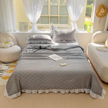 沐慕 2023新款立体双层纱提花夏被四件套 芝芝乌龙