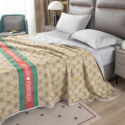 91家纺网 家纺一手货源 找家纺 （总）安琪 2025新款薄荷凉感丝冰淇淋夏被印花空调被直播