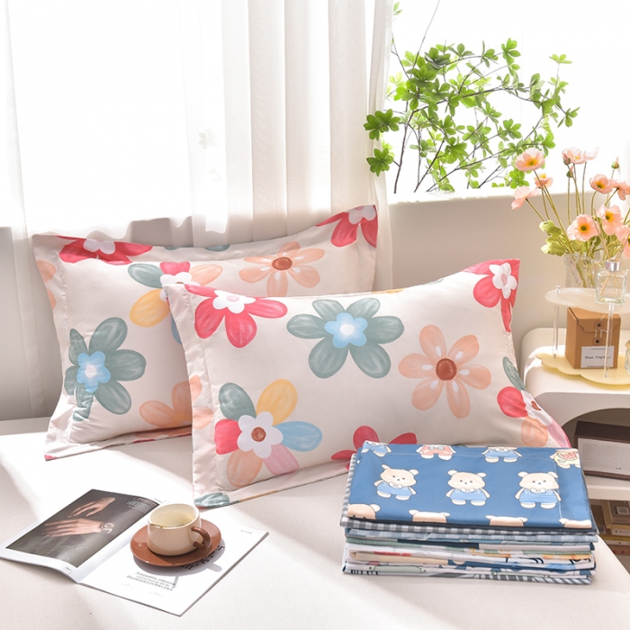 91家纺网 家纺一手货源 找家纺 （总）圣楚家纺 2024新款亲肤水洗棉枕套