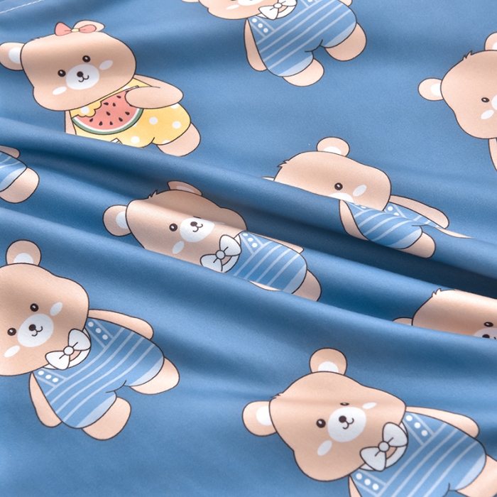 91家纺网 家纺一手货源 找家纺 圣楚家纺 2024新款亲肤水洗棉枕套 熊宝贝