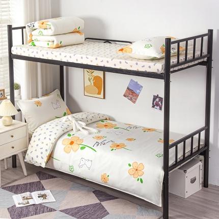 91家纺网 家纺一手货源 找家纺 曼璐家纺 2025芦荟棉学生寝室架子床套件宿舍1.5萌萌哒-橘