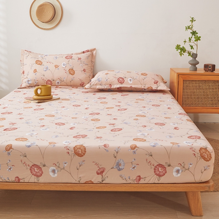 91家纺网 家纺一手货源 找家纺 （总）梦舒羽 2025新款水洗棉麻防尘抗菌床笠全包床罩