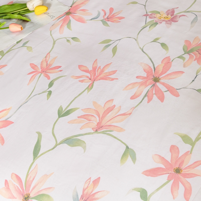 91家纺网 家纺一手货源 找家纺 氧家 2025新款60s莱塞尔天丝四件套花雨