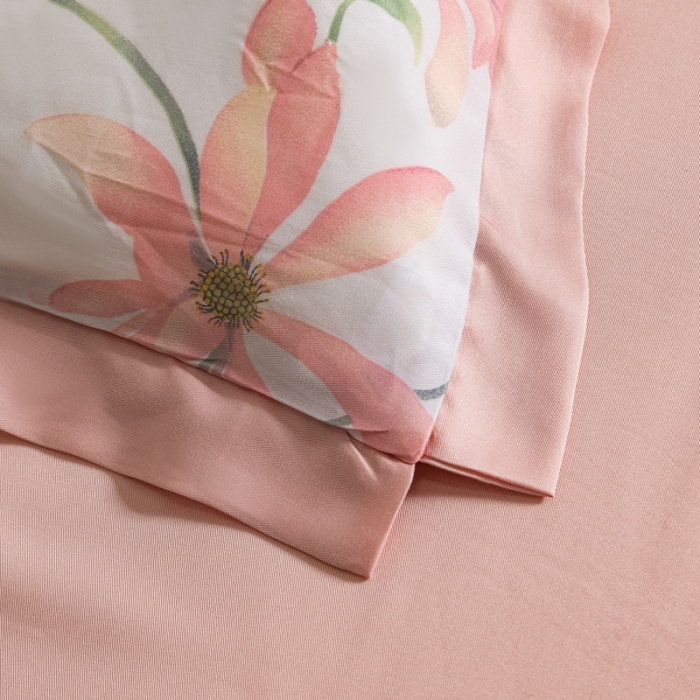 91家纺网 家纺一手货源 找家纺 氧家 2025新款60s莱塞尔天丝四件套花雨