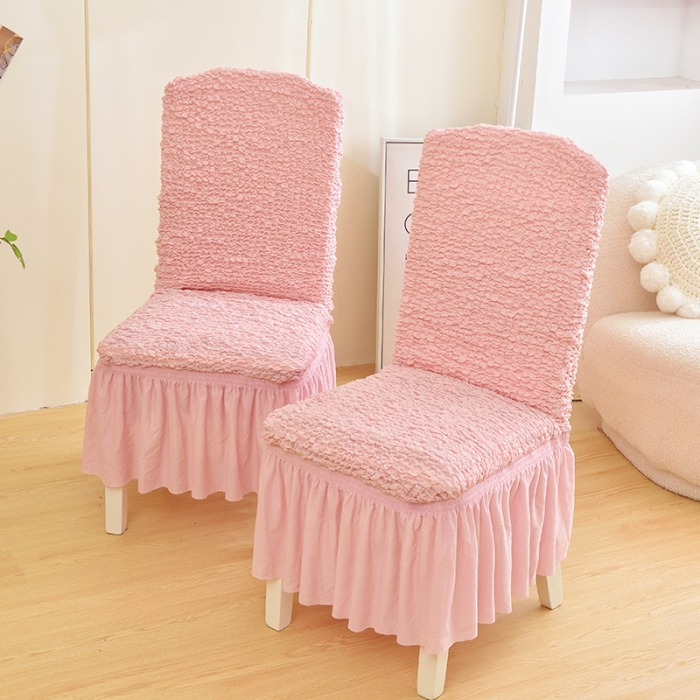 91家纺网 家纺一手货源 找家纺 （总）启博家纺 2023新款高端日式皱皱布奶油云纱系列松紧款椅子套