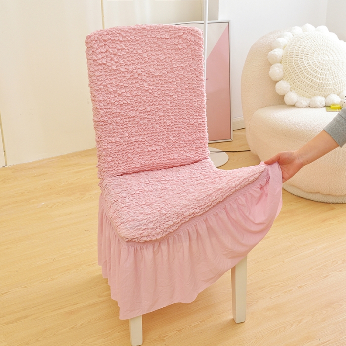 91家纺网 家纺一手货源 找家纺 （总）启博家纺 2023新款高端日式皱皱布奶油云纱系列松紧款椅子套