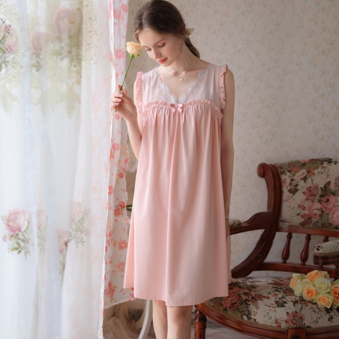 91家纺网 家纺一手货源 找家纺 洛兰沙 2023新款389无袖睡裙