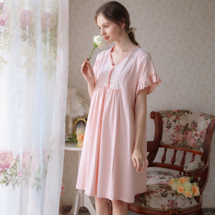 91家纺网 家纺一手货源 找家纺 洛兰沙 2023新款390小V短袖