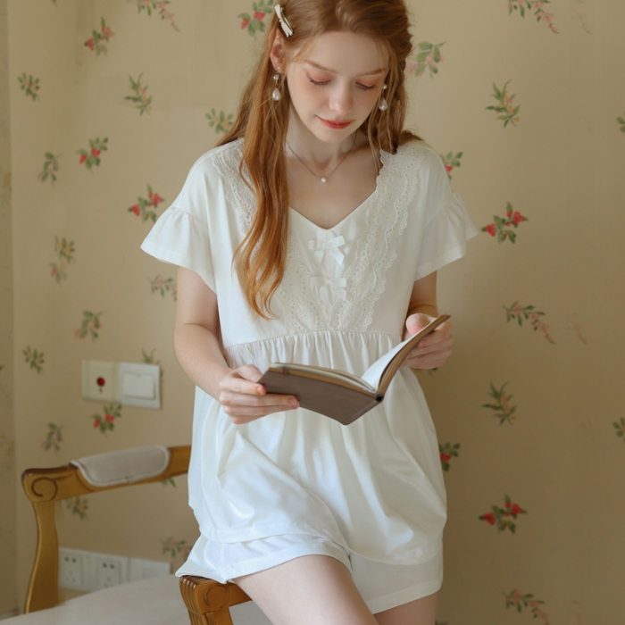 91家纺网 家纺一手货源 找家纺 洛兰沙 2023新款401短袖凌套装