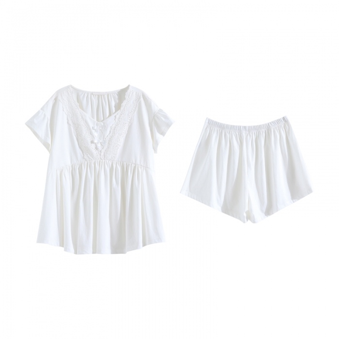 91家纺网 家纺一手货源 找家纺 洛兰沙 2023新款401短袖凌套装