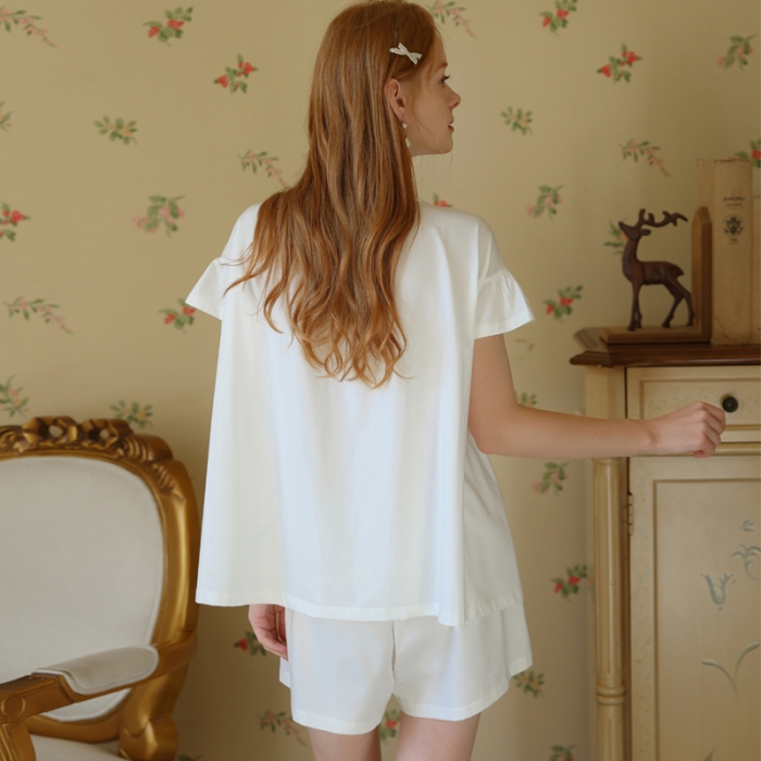 91家纺网 家纺一手货源 找家纺 洛兰沙 2023新款401短袖凌套装