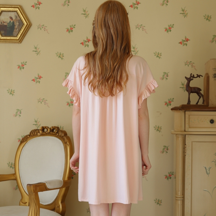 91家纺网 家纺一手货源 找家纺 洛兰沙 2023新款402V粉睡裙