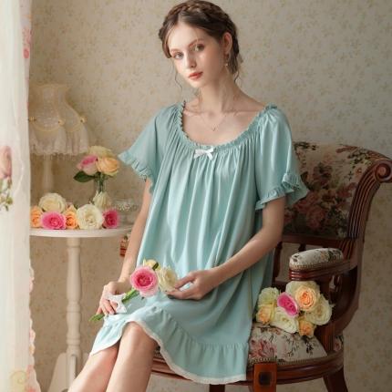 91家纺网 家纺一手货源 找家纺 洛兰沙 2023新款141宫廷风睡裙