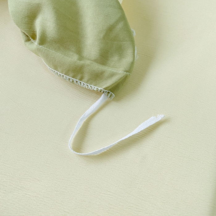 91家纺网 家纺一手货源 找家纺 米瑞娜 2024新款 水洗棉麻双拼纯色四件套 抹茶+奶油