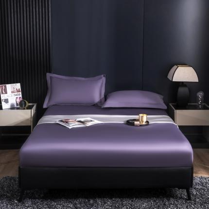 91家纺网 家纺一手货源 找家纺 木堇 2023新款100支长绒棉单床笠 奢华紫