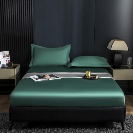 91家纺网 家纺一手货源 找家纺 木堇 2023新款100支长绒棉单床笠 祖母绿