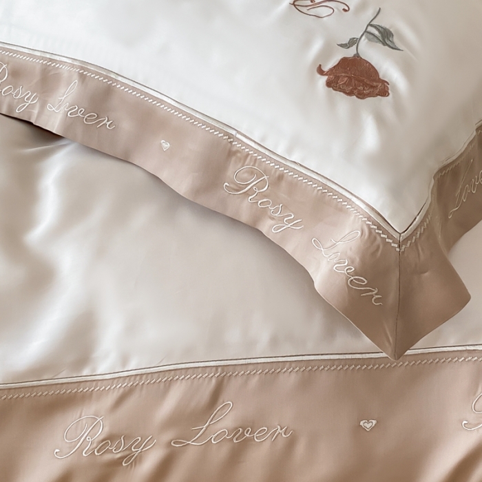 91家纺网 家纺一手货源 找家纺 鹿班家居2023新款小法玫瑰系列60支莱赛尔四件套（标准会员-20） 小法玫瑰-米亚黄