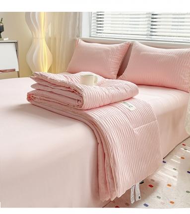 寐居家纺 2023新款泡泡纱夏被四件套 泡泡纱-樱花粉