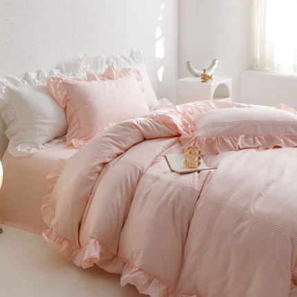 91家纺网 家纺一手货源 找家纺 （总）首尔2023新款全棉泡芙韩版四件套系列