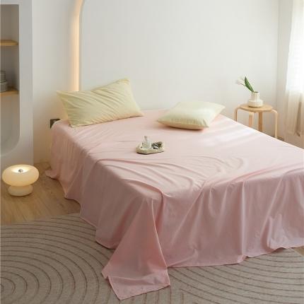 新款40S单品彩虹糖系列-床单 彩虹-桃粉