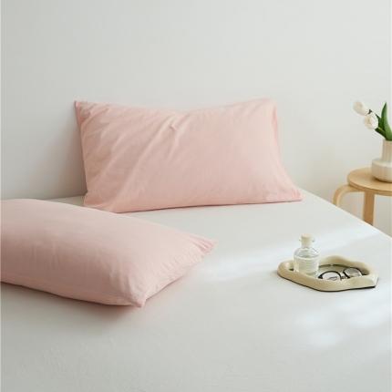 新款40S单品彩虹糖系列-枕套 彩虹-桃粉