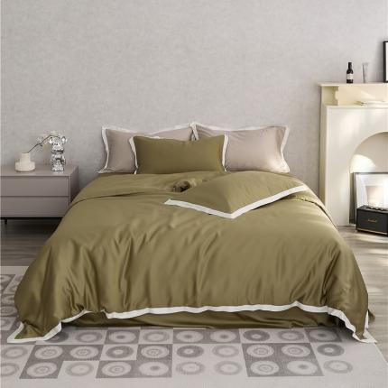 2023新款春夏60天丝四件套-半夏系列 半夏-橄榄绿