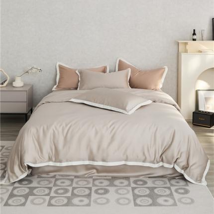 2023新款春夏60天丝四件套-半夏系列 半夏-梨灰