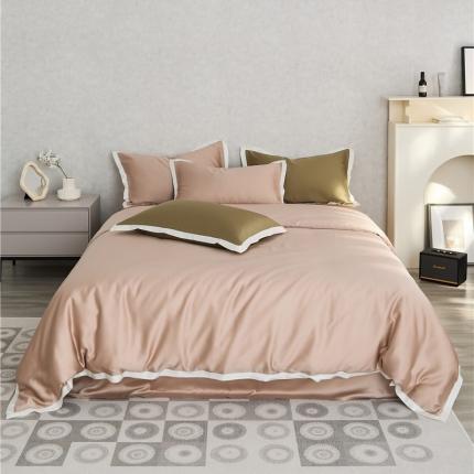 2023新款春夏60天丝四件套-半夏系列 半夏-浅驼