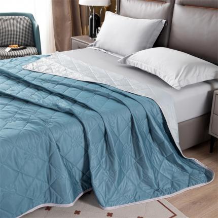 91家纺网 家纺一手货源 找家纺 安琪 2025新款凉感丝冰淇淋夏被纯色印花空调被直播 花团锦簇