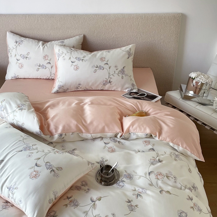 91家纺网 家纺一手货源 找家纺 （总）千朵 2023新款莱赛尔纤维冰激凌系列四件套 （二）