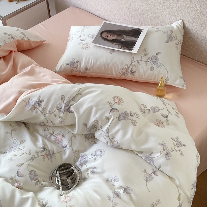 91家纺网 家纺一手货源 找家纺 （总）千朵 2023新款莱赛尔纤维冰激凌系列四件套 （二）