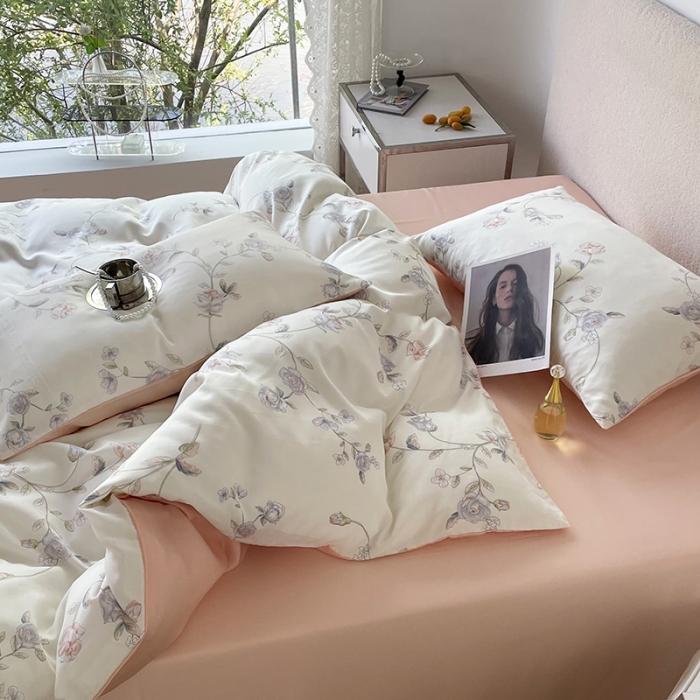 91家纺网 家纺一手货源 找家纺 （总）千朵 2023新款莱赛尔纤维冰激凌系列四件套 （二）