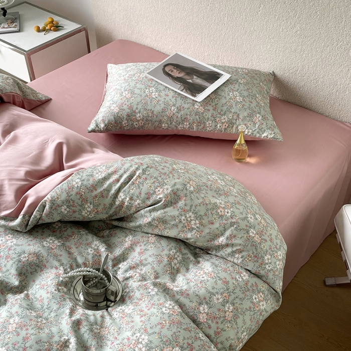 91家纺网 家纺一手货源 找家纺 千朵 2023新款莱赛尔纤维冰激凌系列四件套 （二） 安妮