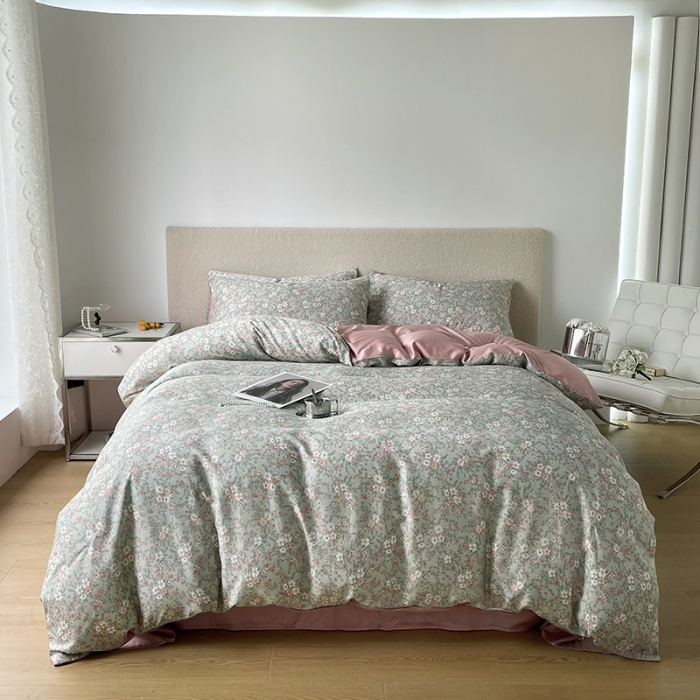 91家纺网 家纺一手货源 找家纺 千朵 2023新款莱赛尔纤维冰激凌系列四件套 （二） 安妮